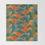 Fall Trees Pattern Throw Blanket Gallery Image 2