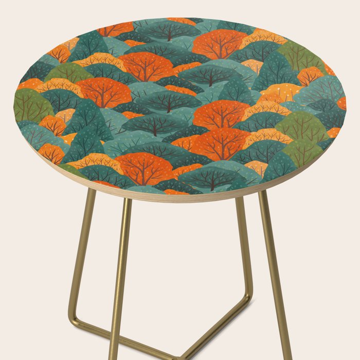 Fall Trees Pattern Side Table Gallery Image 2