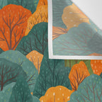 Fall Trees Pattern Wall Tapestry Gallery Image 3