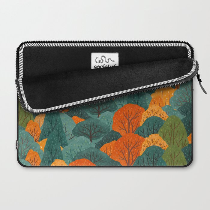 Fall Trees Pattern Laptop Sleeve Gallery Image 2