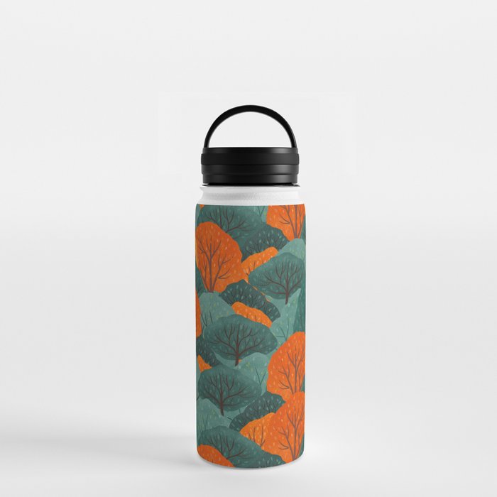 Fall Trees Pattern Water Bottle Gallery Image 3