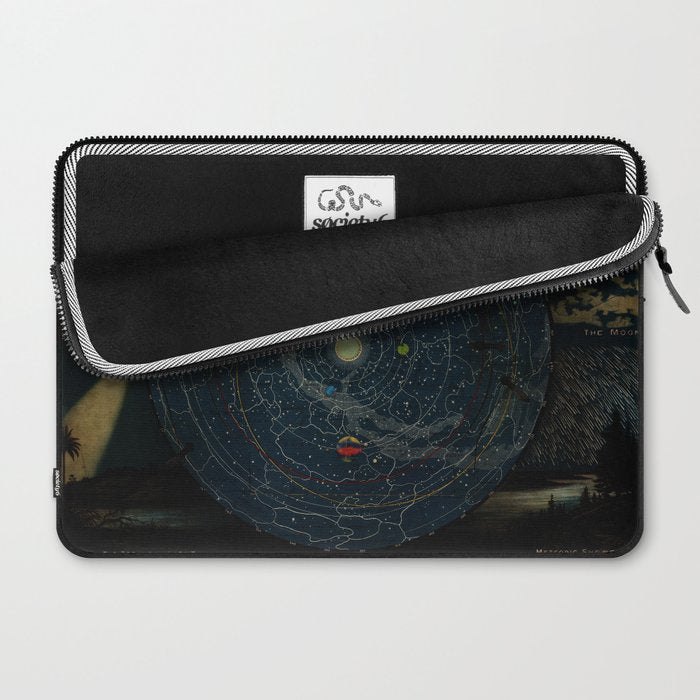 "Planetary System, Eclipse of the Sun, the Moon, the Zodiacal Light, Meteoric Shower" by Levi Walter Yaggi, 1887 Laptop Sleeve Gallery Image 2