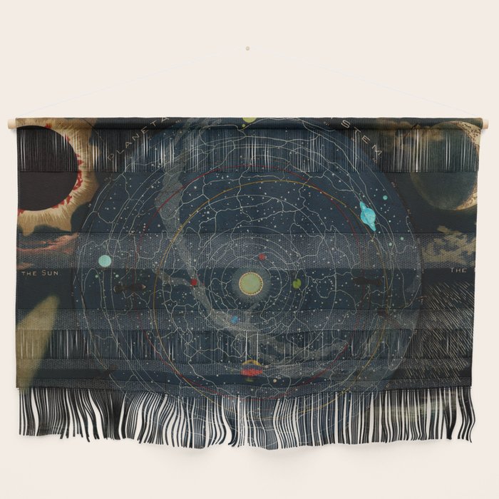 "Planetary System, Eclipse of the Sun, the Moon, the Zodiacal Light, Meteoric Shower" by Levi Walter Yaggi, 1887 Wall Hanging Gallery Image 1