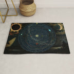 "Planetary System, Eclipse of the Sun, the Moon, the Zodiacal Light, Meteoric Shower" by Levi Walter Yaggi, 1887 Rug Gallery Image 1