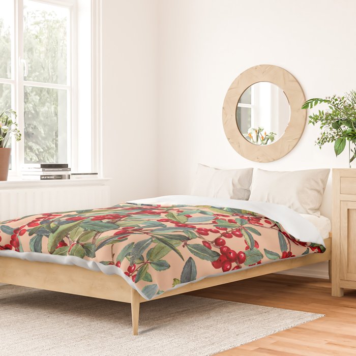 Red Chokeberry Duvet Cover Gallery Image 2