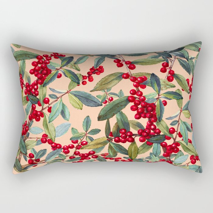 Red Chokeberry Rectangular Pillow Gallery Image 1
