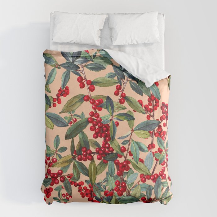 Red Chokeberry Duvet Cover Gallery Image 1