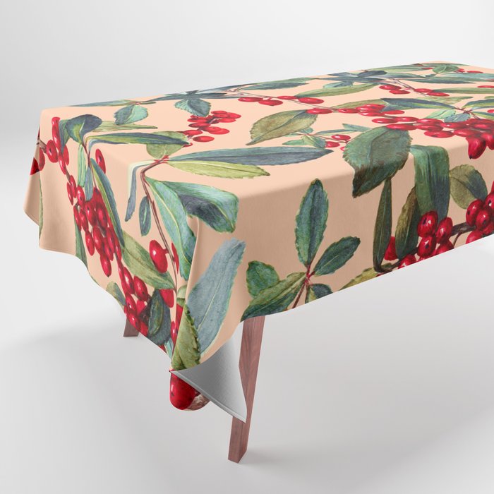 Red Chokeberry Tablecloth Gallery Image 1