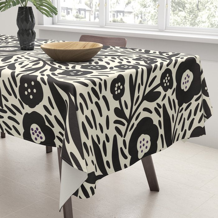 Botanical garden - Black and White Tablecloth Gallery Image 3