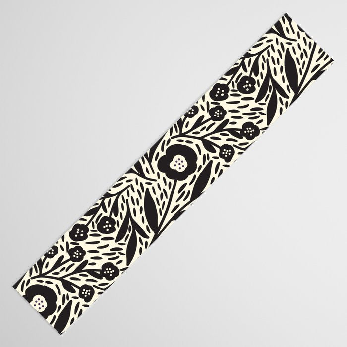 Botanical garden - Black and White Table Runner Gallery Image 3