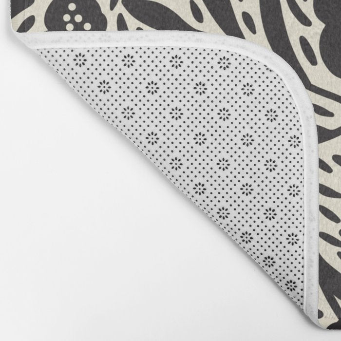 Botanical garden - Black and White Bath Mat Gallery Image 2