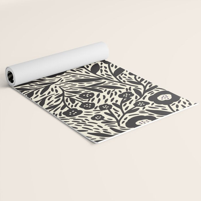 Botanical garden - Black and White Yoga Mat Gallery Image 2