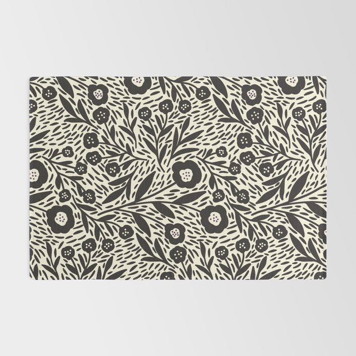 Botanical garden - Black and White Rug Gallery Image 2