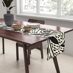 Botanical garden - Black and White Table Runner Gallery Image 2