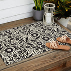 Botanical garden - Black and White Outdoor Rug Gallery Image 2