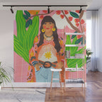 Hippie Girl Wall Mural Gallery Image 1