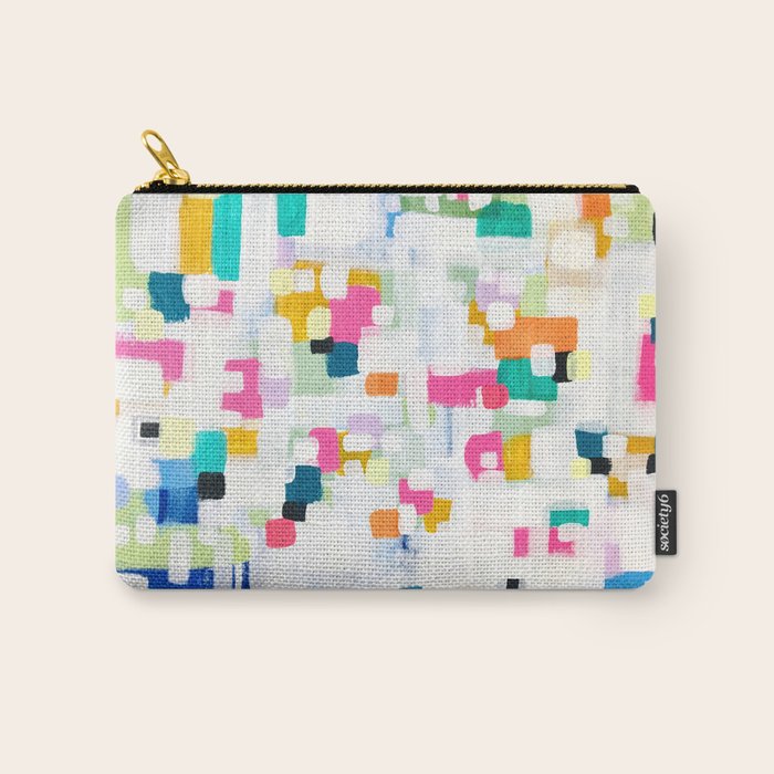 A Thousand Springs Blooming #2 Fun Colorful Abstract Painting by Ejaaz Haniff Carry All Pouch Gallery Image 1