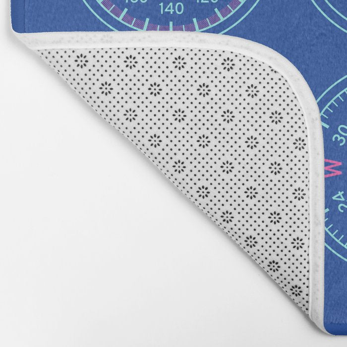 Aircraft Flight Instruments - 6 Pack Blue Bath Mat Gallery Image 2