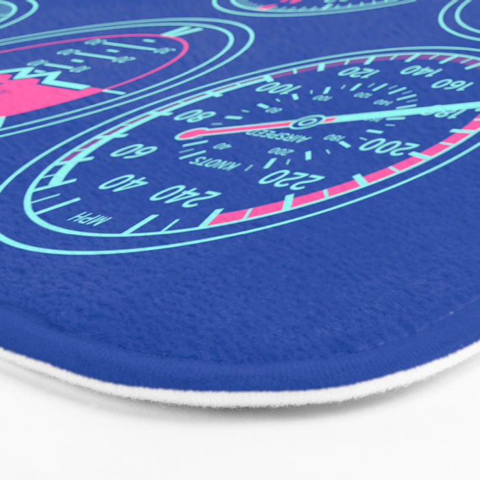 Aircraft Flight Instruments - 6 Pack Blue Bath Mat Gallery Image 3