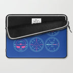 Aircraft Flight Instruments - 6 Pack Blue Laptop Sleeve Gallery Image 2
