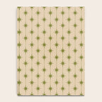 Mid Century Modern Stars and Dots Pattern in Mid Mod Olive Green and Beige Notebook Gallery Image 4