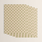 Mid Century Modern Stars and Dots Pattern in Mid Mod Olive Green and Beige Wrapping Paper Gallery Image 3