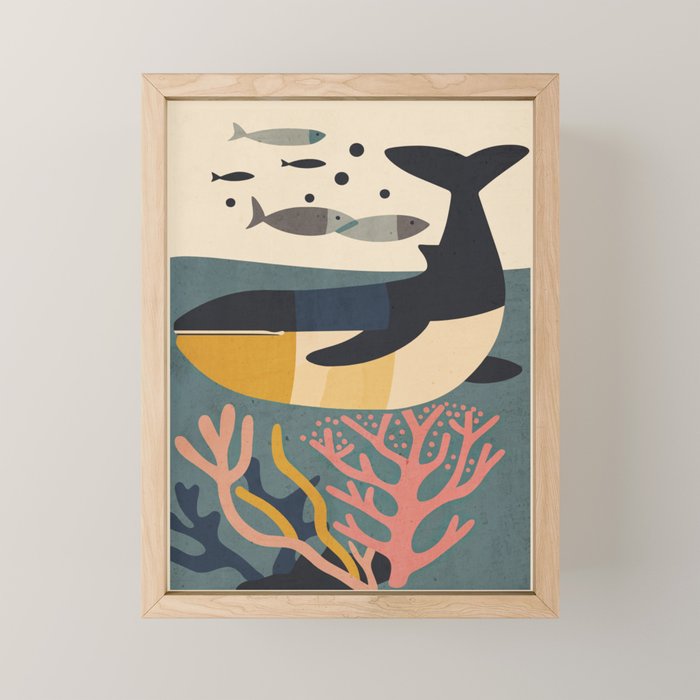 Drifting Whale Mini Art Print Gallery Image 1