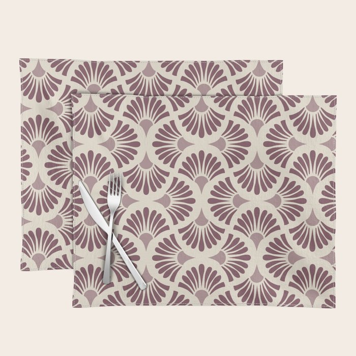 Vintage Fan Shell Pattern Placemat Gallery Image 1