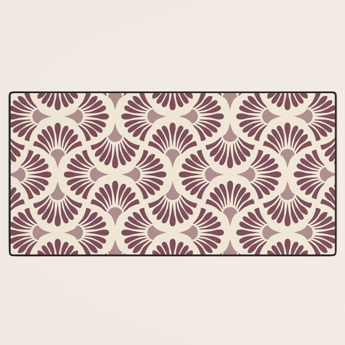 Vintage Fan Shell Pattern Desk Mat Gallery Image 3