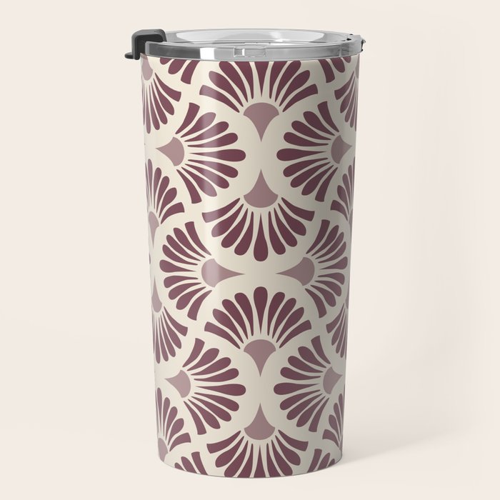Vintage Fan Shell Pattern Travel Mug Gallery Image 3