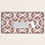 Vintage Fan Shell Pattern Desk Mat Gallery Image 1
