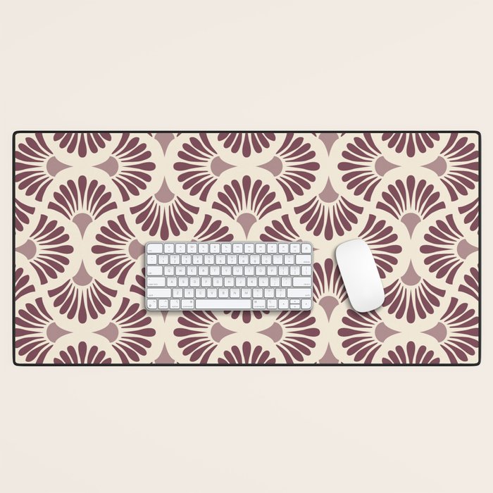 Vintage Fan Shell Pattern Desk Mat Gallery Image 1