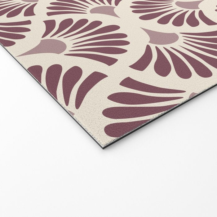 Vintage Fan Shell Pattern Welcome Mat Gallery Image 2