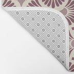 Vintage Fan Shell Pattern Bath Mat Gallery Image 2