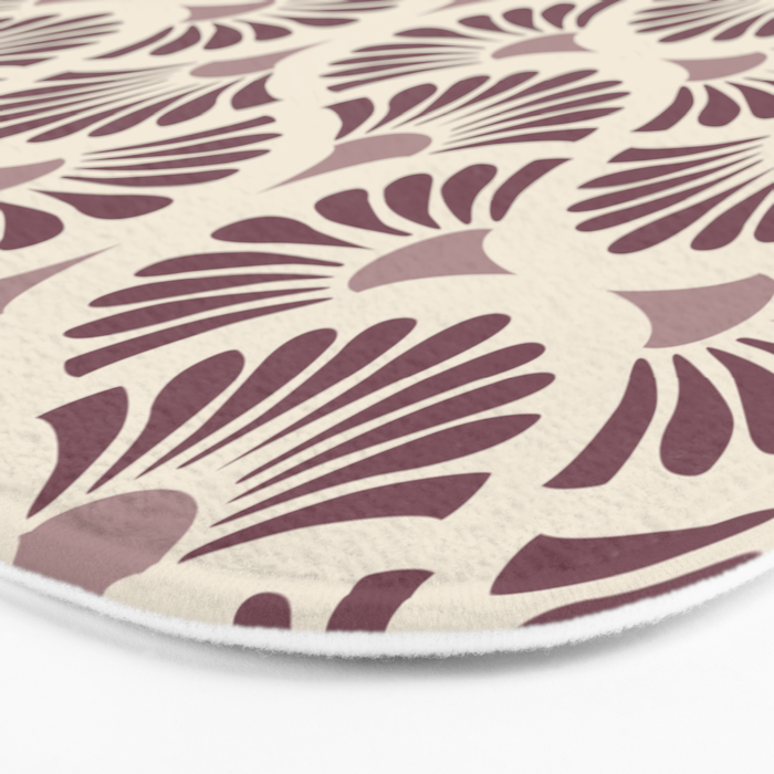 Vintage Fan Shell Pattern Bath Mat Gallery Image 3