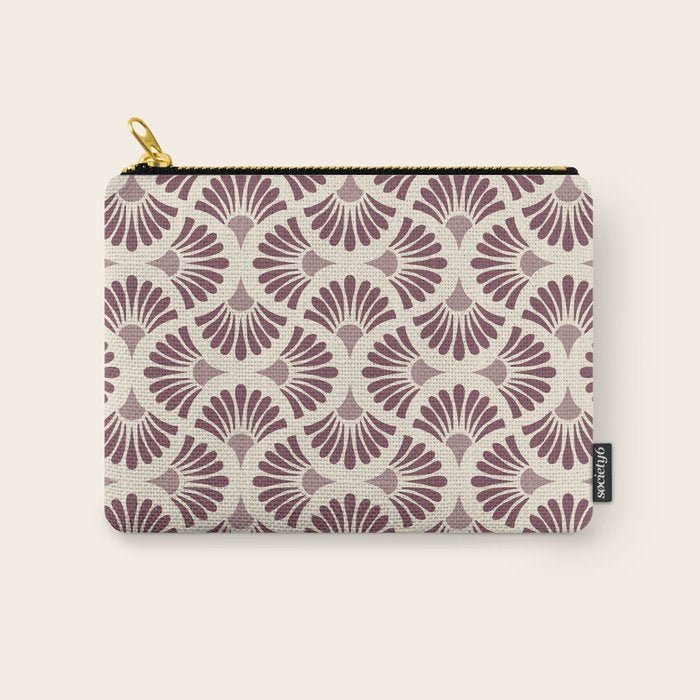 Vintage Fan Shell Pattern Carry All Pouch Gallery Image 1