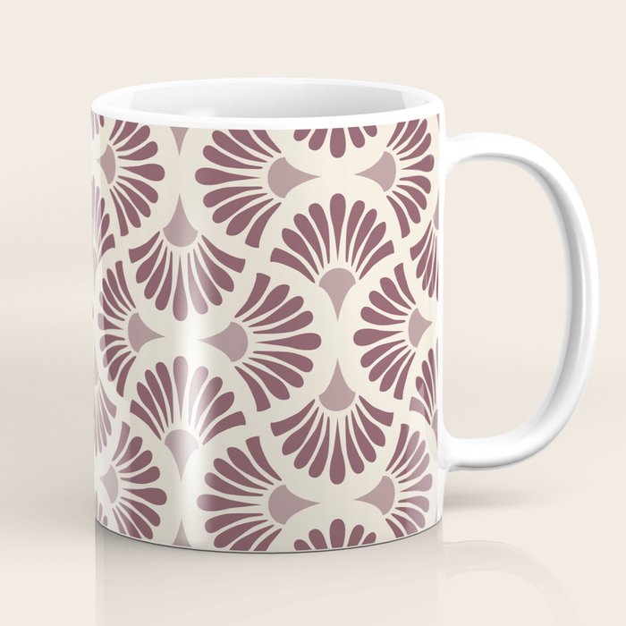 Vintage Fan Shell Pattern Coffee Mug Gallery Image 1