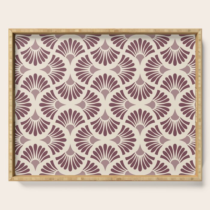 Vintage Fan Shell Pattern Serving Tray Gallery Image 1