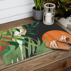 Abstract Art Tropical Garden 18 Outdoor Rug Gallery Image 2