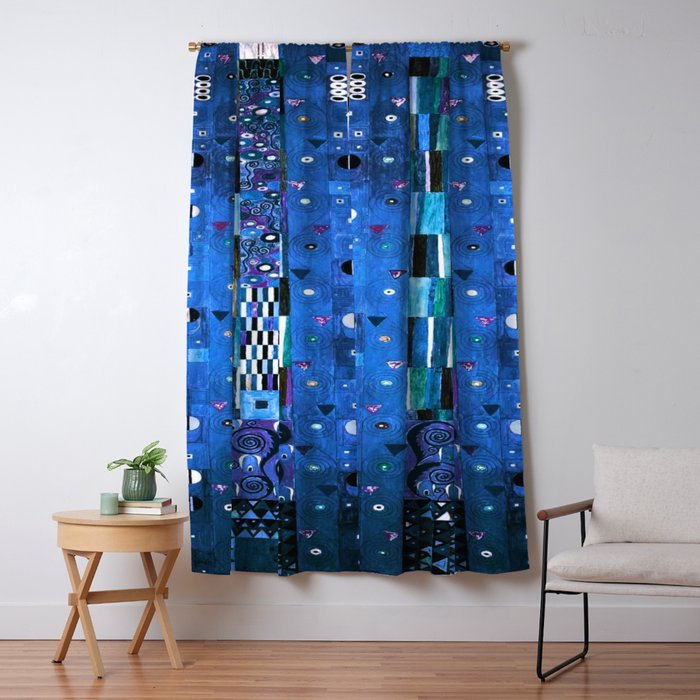 Gustav Klimt Stoclet Frieze, Blue Window Curtain Gallery Image 5