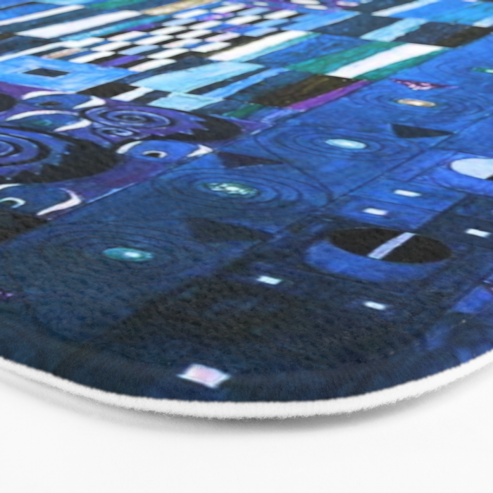 Gustav Klimt Stoclet Frieze, Blue Bath Mat Gallery Image 3