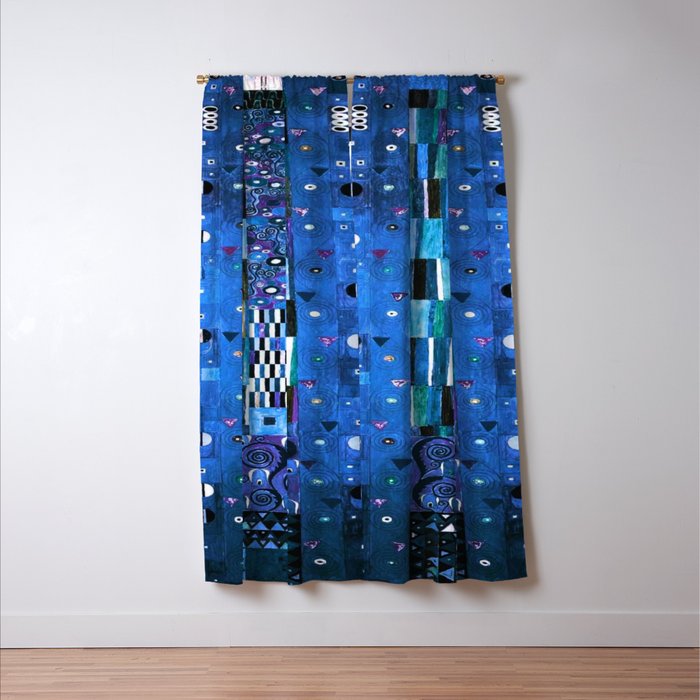 Gustav Klimt Stoclet Frieze, Blue Window Curtain Gallery Image 3