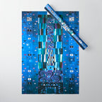 Gustav Klimt Stoclet Frieze, Blue Wrapping Paper Gallery Image 1