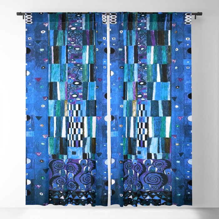 Gustav Klimt Stoclet Frieze, Blue Window Curtain Gallery Image 1