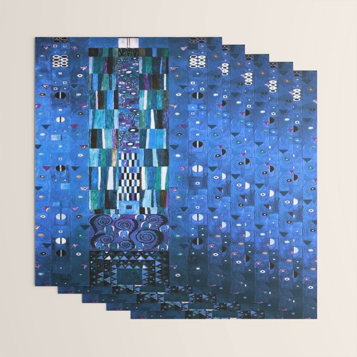 Gustav Klimt Stoclet Frieze, Blue Wrapping Paper Gallery Image 3