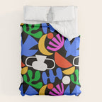 Colorful abstract organic shape art pattern  Duvet Cover Gallery Image 6
