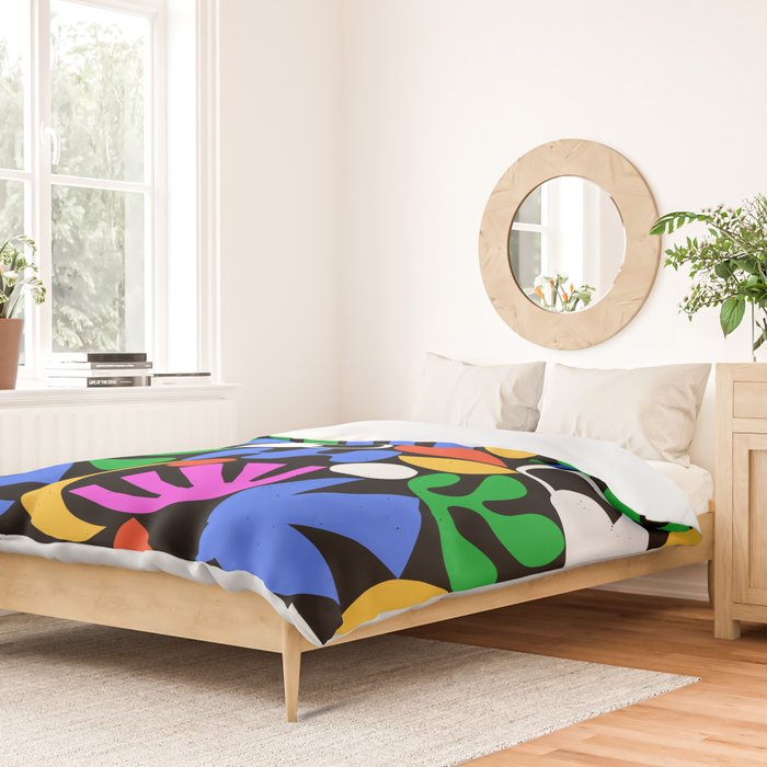 Colorful abstract organic shape art pattern  Duvet Cover Gallery Image 2