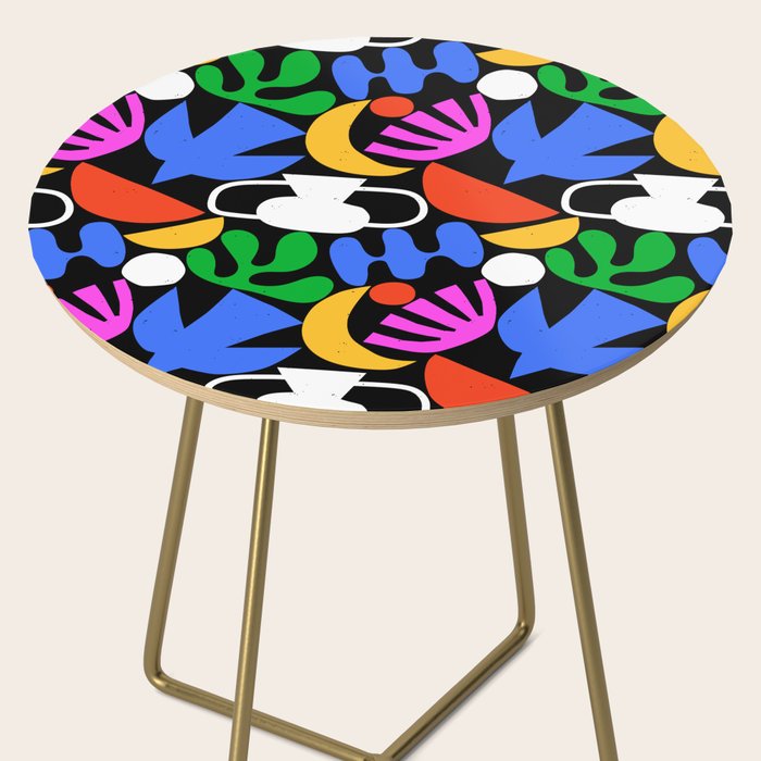 Colorful abstract organic shape art pattern  Side Table Gallery Image 2