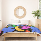 Colorful abstract organic shape art pattern  Duvet Cover Gallery Image 3