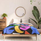 Colorful abstract organic shape art pattern  Comforter Gallery Image 3